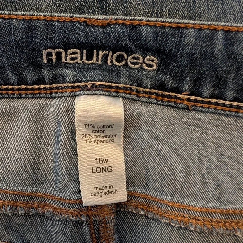 Maurices Boot Cut Size 16W Tall Jeans - Picture 3 of 7